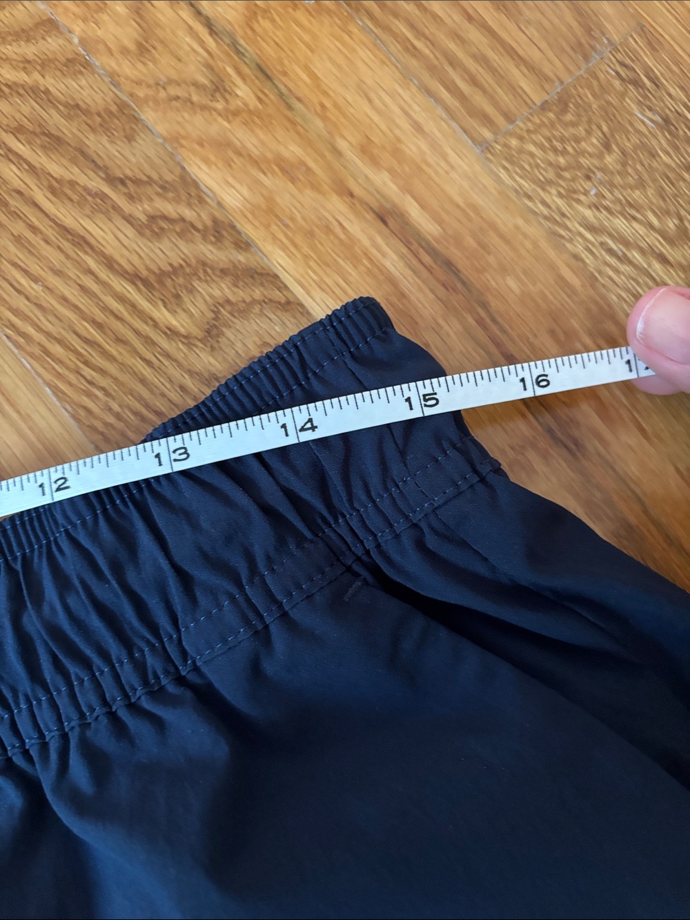 Athleta Navy Elastic-Waist Athletic Shorts - Picture 6 of 7